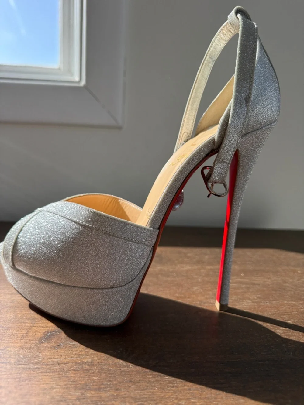 Christian Louboutin Glitter 150 Silver Pumps - Picture 15 of 17